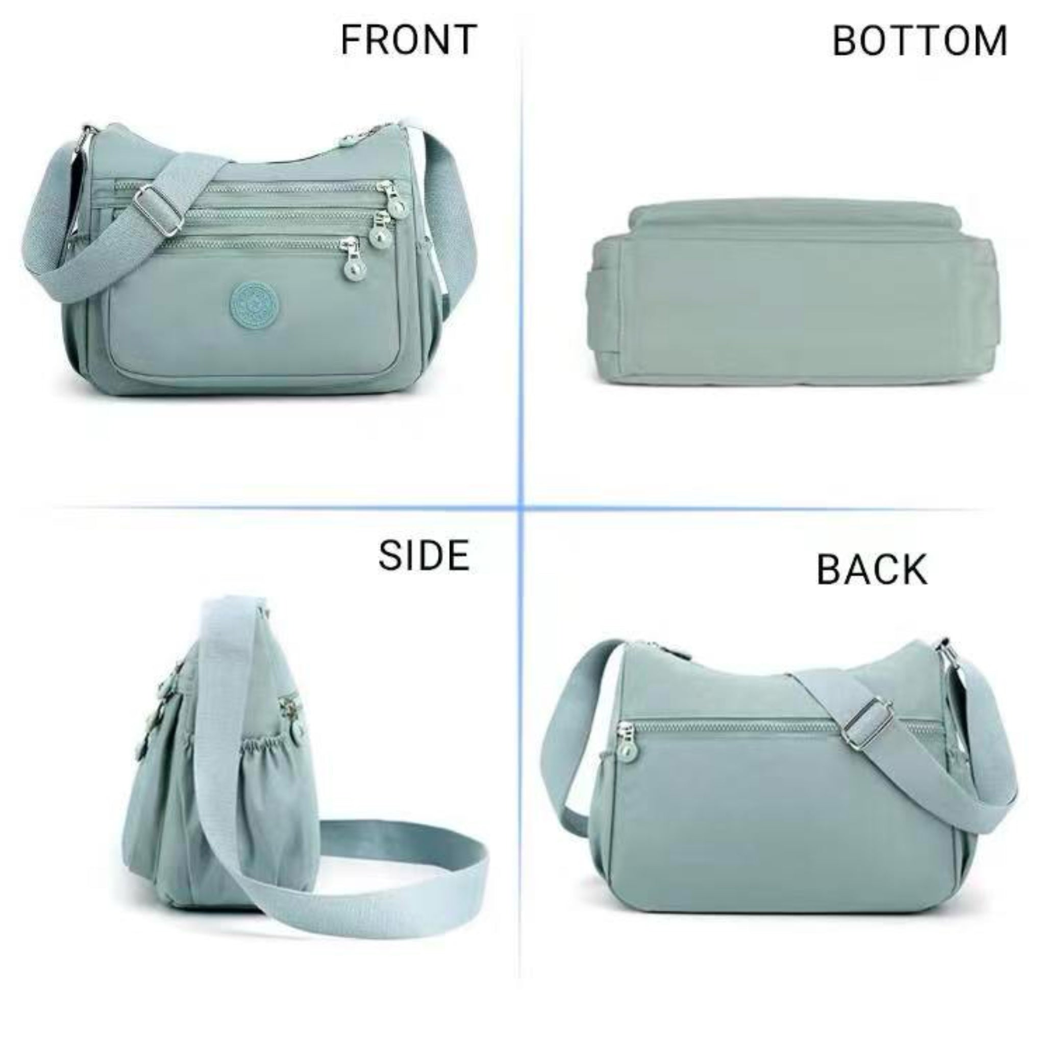 Nylon Fabric Crossbody Bag Anti-Theft Women’s Shoulder Bag Multi-Layer Pocket Wallet